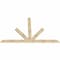 Ekena Millwork Saratoga Rough Sawn Timber Gable Bracket, Douglas Fir, 108"W x 68"H x 2"D x 6"F, 15/12 Pitch GBW108X68X0206SAR00RDF - alternate 5